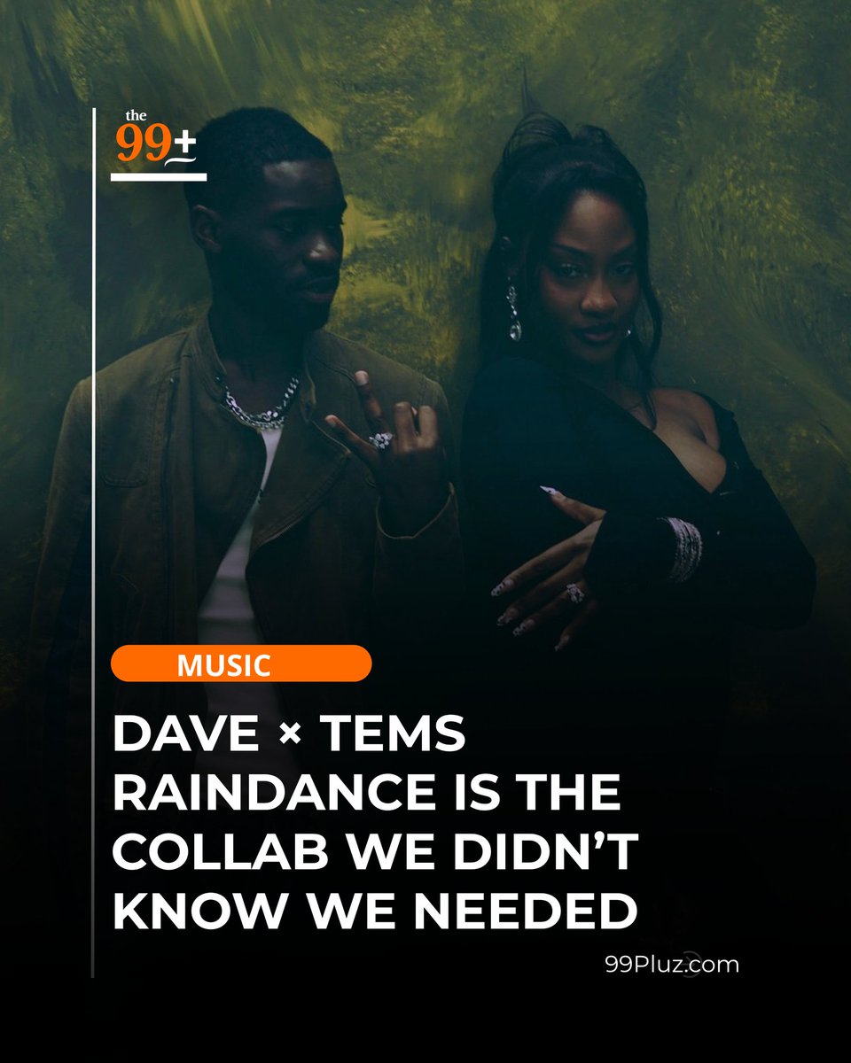 99Pluz's tweet image. The Collab we didn&apos;t know we needed 🔥🔥, have you listened to &quot; RAINDANCE&quot; what are your thoughts? 
Curious why this collab matters for music? We broke it down on the blog 
99pluz.com/blog

#Dave #Tems #Raindance #Afrobeats