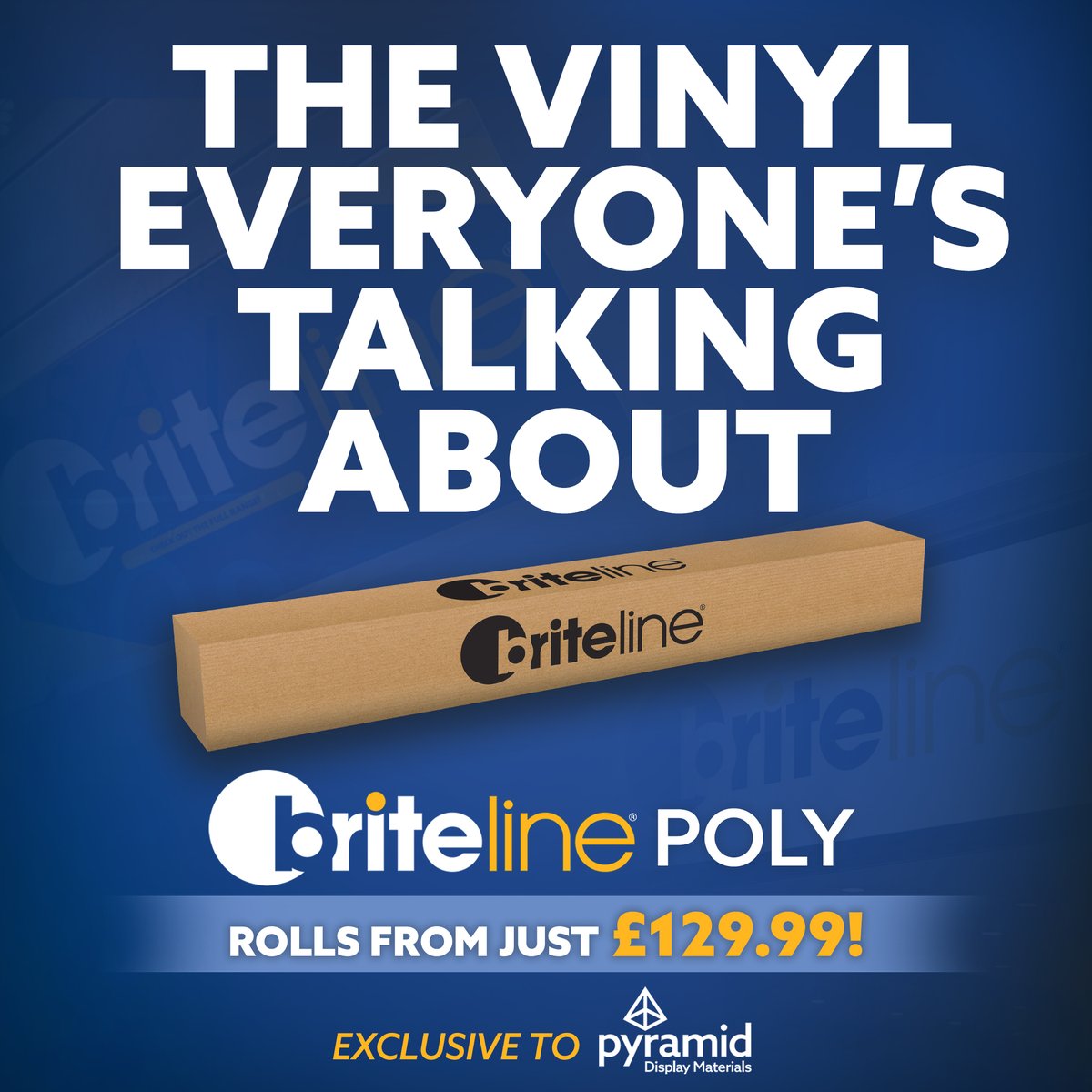 PyramidDisplay's tweet image. The vinyl everyone’s talking about 👀

Briteline® Poly is taking off with signmakers across the UK.
7-year durability, flawless print quality and unbeatable value from £129.99 per roll 🔥

🎁 Try a FREE 1370mm x 5m sample:
👉 eu1.hubs.ly/H0p7Nyt0

#Briteline #Vinyl #SignMaking