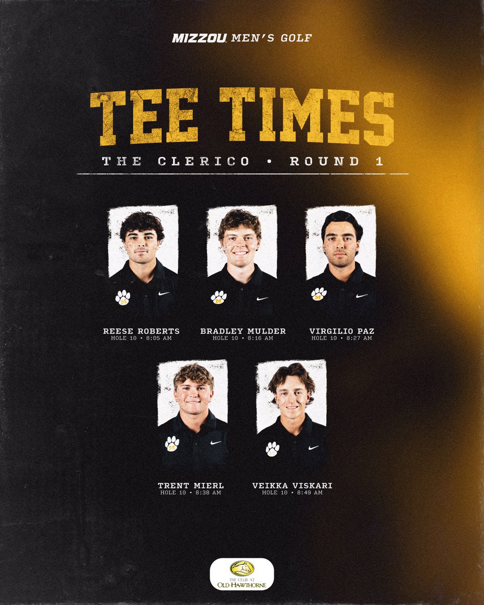 Ready to go at The Clerico

🔢 bit.ly/3Jpv1gr

#MIZ 🐯⛳️