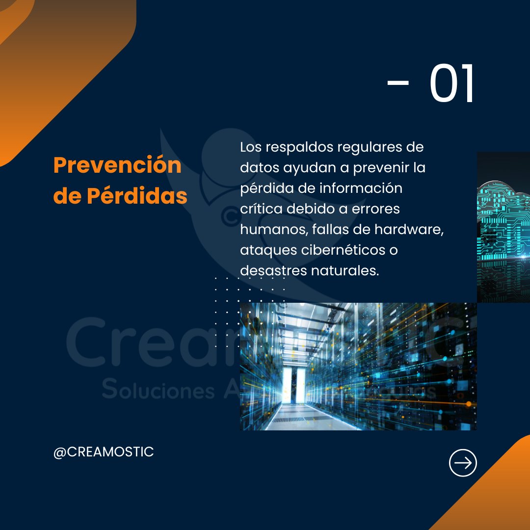 creamostic's tweet image. Evita la   pérdida de datos y asegura la continuidad de tu negocio con nuestros   servicios de respaldo y recuperación de datos en CreamosTIC. ¡Contáctanos hoy   mismo para proteger tu información! 📂🔒 #RecuperaciónDeDatos   #CreamosTIC #NegocioSeguro