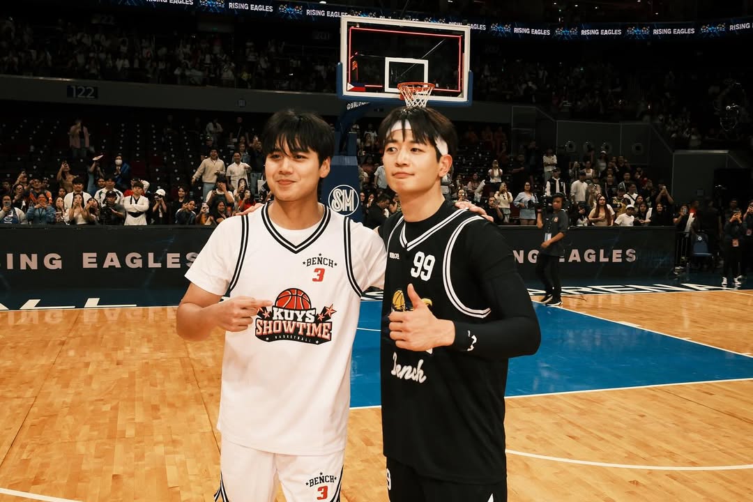 PhilippineStar's tweet photo. RIVER WITH MINHO HYUNG! 🏀🥰

Actor River Joseph shared his photo with South Korean artist Choi Minho of SHINee following their "Bench: Shoot of Asia" basketball showdown on Sunday at the MOA Arena.

"[A]nnyeonghaseyo," he captioned his Instagram post on Monday, referring to the formal way of saying "hello" in Korean.

River joined the Philippines' Kuys Showtime team, while Minho played as the team captain of South Korea's Rising Eagles squad. (Instagram/River Joseph)