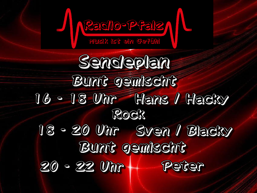 Wir starten gnadenlos gemischt in die neue Woche bei radio.pfalz.com . Heute mit Rock als Dressing. Viel Spaß beim lauschen.