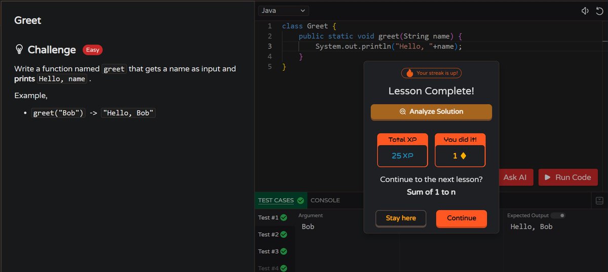 MoniTechCodes's tweet image. Day 84
☕ Practiced Java basic logic — wrote simple programs like greet and sum from 1 to n.
🏗️ Explored the Constructor concept — understanding how objects are initialized.
#Java  #CodingJourney #100DaysOfCode #LearnToCode #30NitesOfCode #LearnInPublic 
codedex.io/community/30-n…