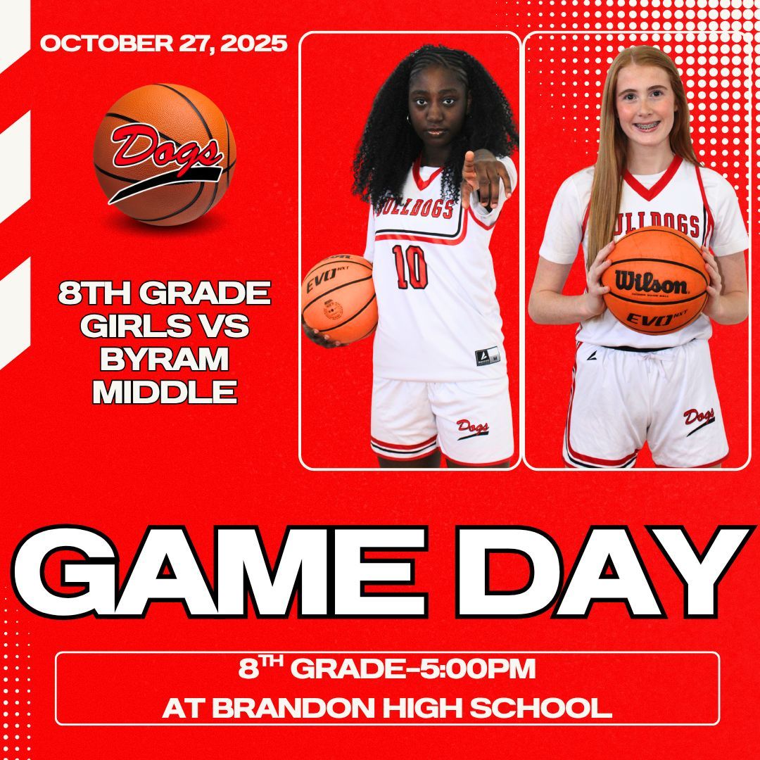 🏀 It's GAME DAY! Join us at Brandon High School's Gym for the first home games this season starting at 4:30! 🐾