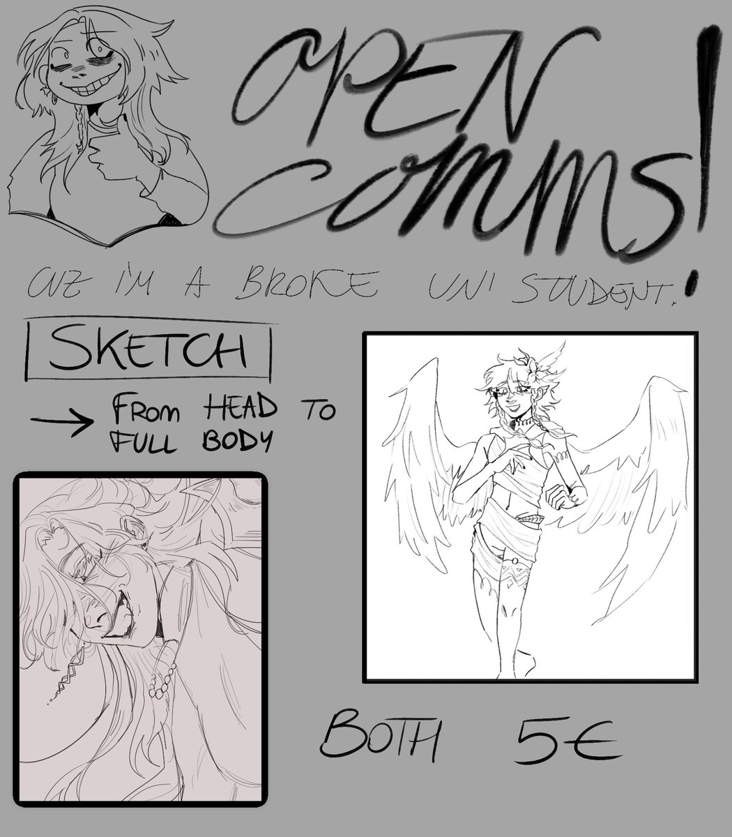 Vikthesis's tweet photo. Hi! I'm a Uni student and I'm very low on money each month, so I'm opening commissions!

Feel free to dm me for inquiries or clarifications! 

Payment through paypal, dm me if you're interested

#commissionsopen #commissions #ArtistOnTwitter #ArtCommission https://t.co/4wmvpvpgTh