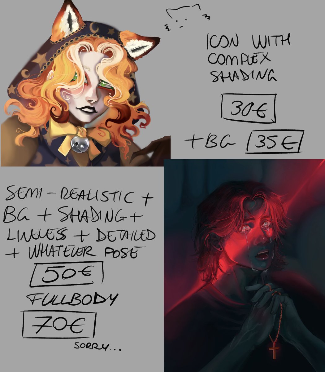 Vikthesis's tweet photo. Hi! I'm a Uni student and I'm very low on money each month, so I'm opening commissions!

Feel free to dm me for inquiries or clarifications! 

Payment through paypal, dm me if you're interested

#commissionsopen #commissions #ArtistOnTwitter #ArtCommission https://t.co/4wmvpvpgTh
