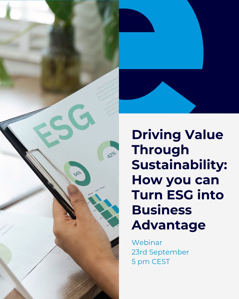 Integrating sustainability not just as an ethical responsibility, but as a strategic competitive advantage, is essential to driving growth and ensuring your business's resilience in the future.
Join the webinar: pulse.ly/nduafug5su

#IEExecutiveEducation #Sustainability