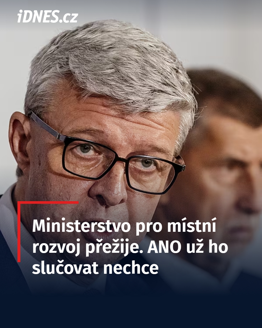 Před volbami hnutí ANO rozvíjelo plány, že zruší ministerstvo pro místní rozvoj, respektive že bude pohlceno ministerstvem průmyslu a obchodu. Andrej Babiš ale po pondělním setkání s prezidentem Pavlem překvapil oznámením, že se nic rušit nebude.

👉 idnes.cz/zpravy/domaci/…
