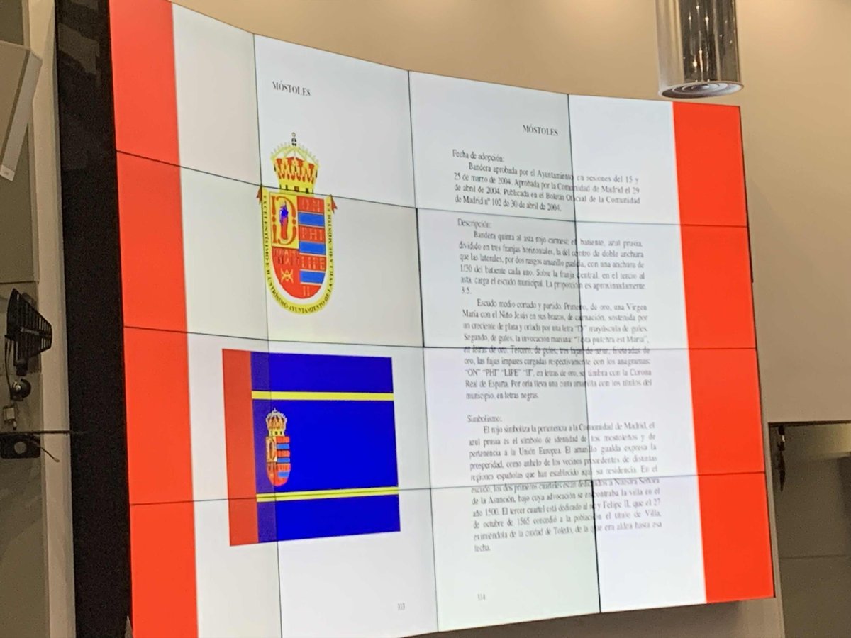 vexiupdate's tweet photo. For the #CNV40 in Madrid, @SEVexilologia @se_vexilologia has republished and updated Banderas y escudos de la Comunidad de Madrid, documenting the #flags and #coatsofarms of Madrid and its subdivisions. #vexillology #vexilologia https://t.co/x1m4b20ugA