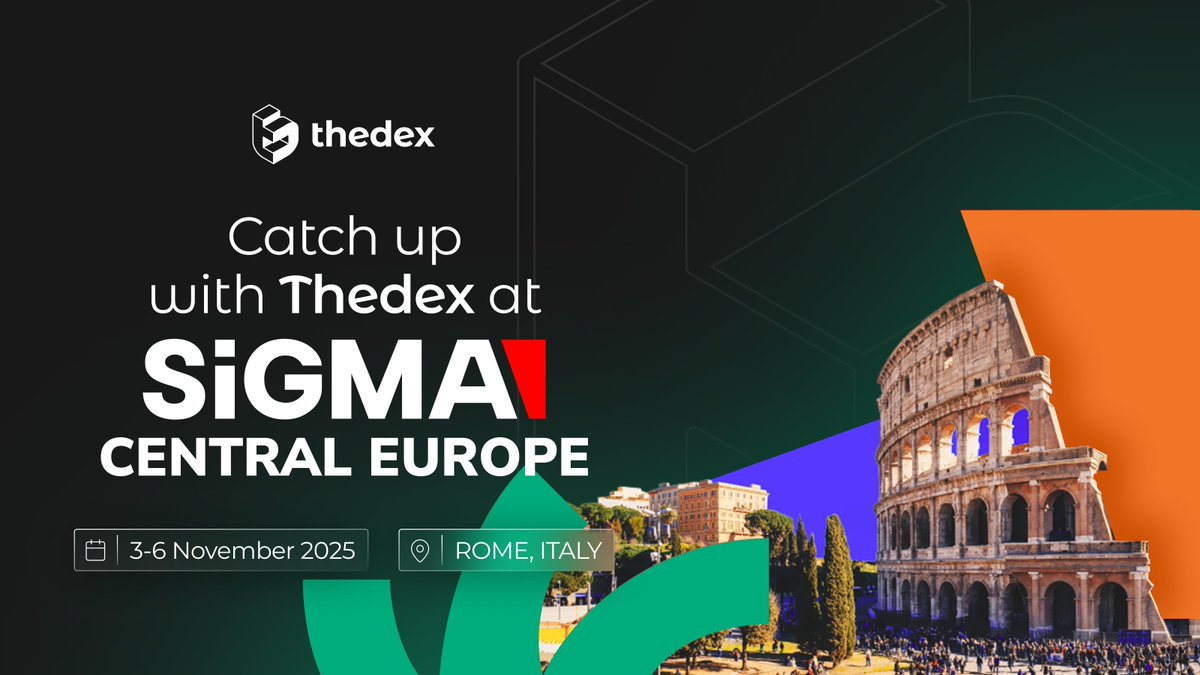 thedexcloud's tweet image. Thedex is heading to SiGMA Central Europe 2025!

This is one of the biggest global events for iGaming, betting, digital tech, fintech and we are happy to invite everyone for meeting with our team.

November 3–6, 2025 | Rome, Italy

Why you should meet us there? We are going to…