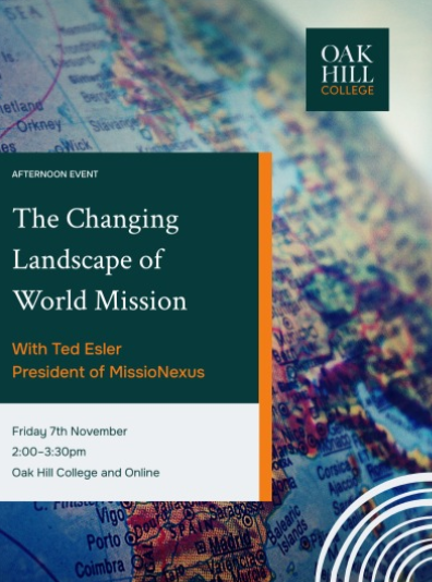ChrisHowles's tweet photo. Delighted to announce this 90-min webinar from @tedstur on Fri 7 Nov, 2pm:

"The Changing Landscape of World Mission"

We’ll explore major trends shaping evangelical mission today - and there's few better than @MissioNexus President to guide us!

To join us, see tweet below 👇