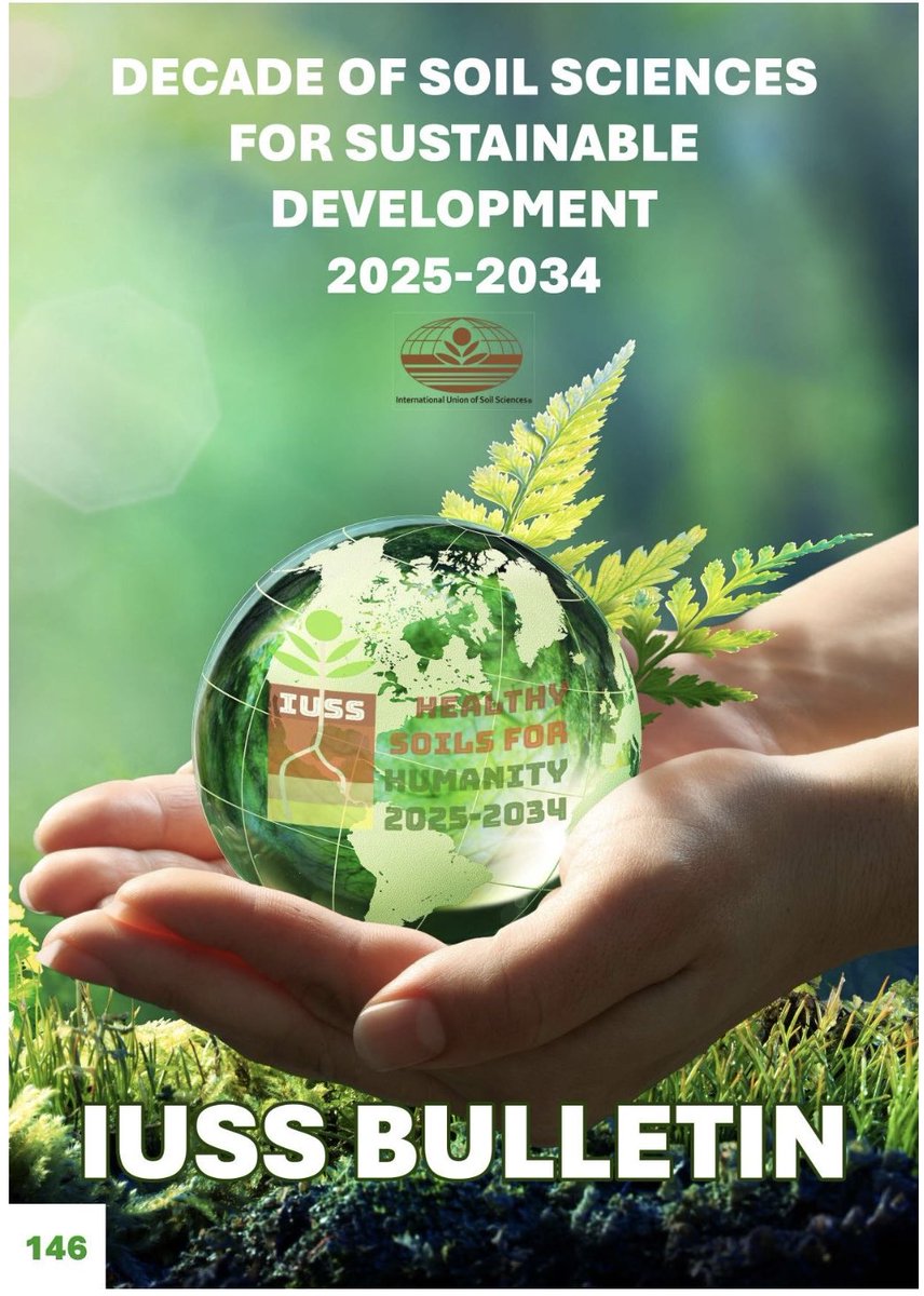 ‼️📣📆The new IUSS Bulletin is out now, read it all iuss.org/review/146-ius…

#IUSS100 #IUSSBulletin #IUSSNews #lookingforward #soilsciences #DSSSD #Decade