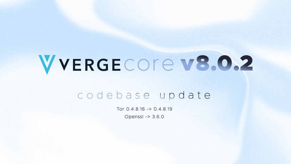 Verge 8.0.2 is released .

github.com/vergecurrency/…