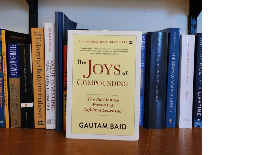 4. The Joys of Compounding — Gautam Baid

This book contains wisdom from Buffett, Munger, and beyond.
It’s not just about money. 

It’s about lifelong learning, character, and patience.