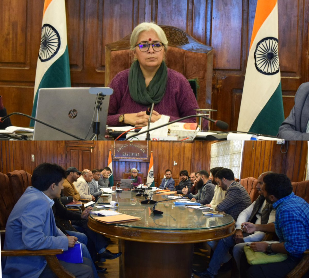 DC Bandipora, Indu Kanwal Chib Chairs Meeting on Solid Waste Management under Swachh Bharat Mission
Focus on Source Segregation and Plastic Waste Management.
<a href="/OfficeOfLGJandK/">Office of LG J&K</a> <a href="/CM_JnK/">Office of Chief Minister, J&K</a> <a href="/diprjk/">Information & PR, J&K</a> <a href="/dcbandipora/">Deputy Commissioner Bandipora</a> <a href="/indukanwal/">indu chib</a> <a href="/ddnewsSrinagar/">DD NEWS SRINAGAR</a>