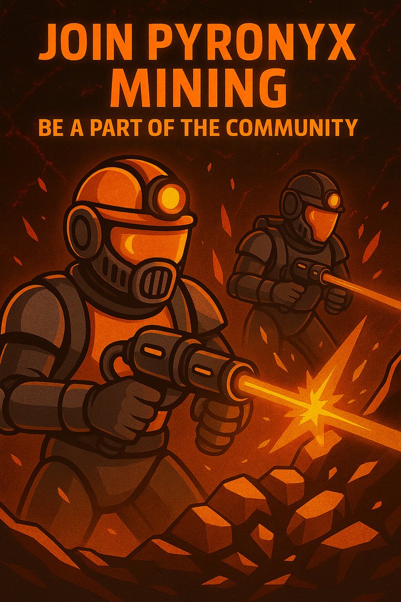 pyronyx5959's tweet image. 🔥 The future of mining is here.
Join the Pyronyx Mining Community — where technology meets fire! ⚙️🔥
Harvest the digital ore, mine $PYNX, and help forge the decentralized frontier.

Check the website for more info. 

#Pyronyx #PYNX #CryptoMining #Blockchain #Web3 #DeFi…