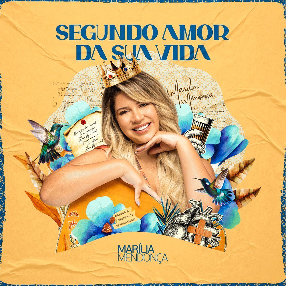"Segundo Amor Da Sua Vida" de Marília Mendonça, está no Top 5 das músicas mais executadas nas rádios do Brasil hoje. 🇧🇷
