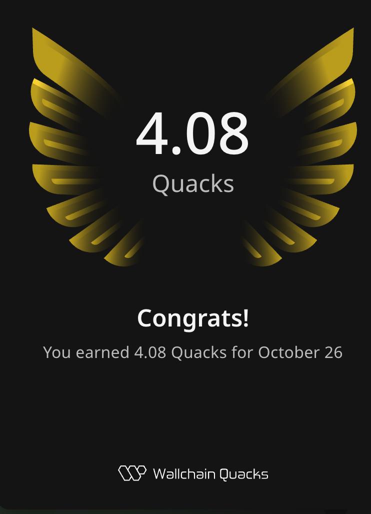 OMG!

A new Quacks record for me <a href="/wallchain/">Wallchain Quacks</a> 🤑

Show yours below 👇