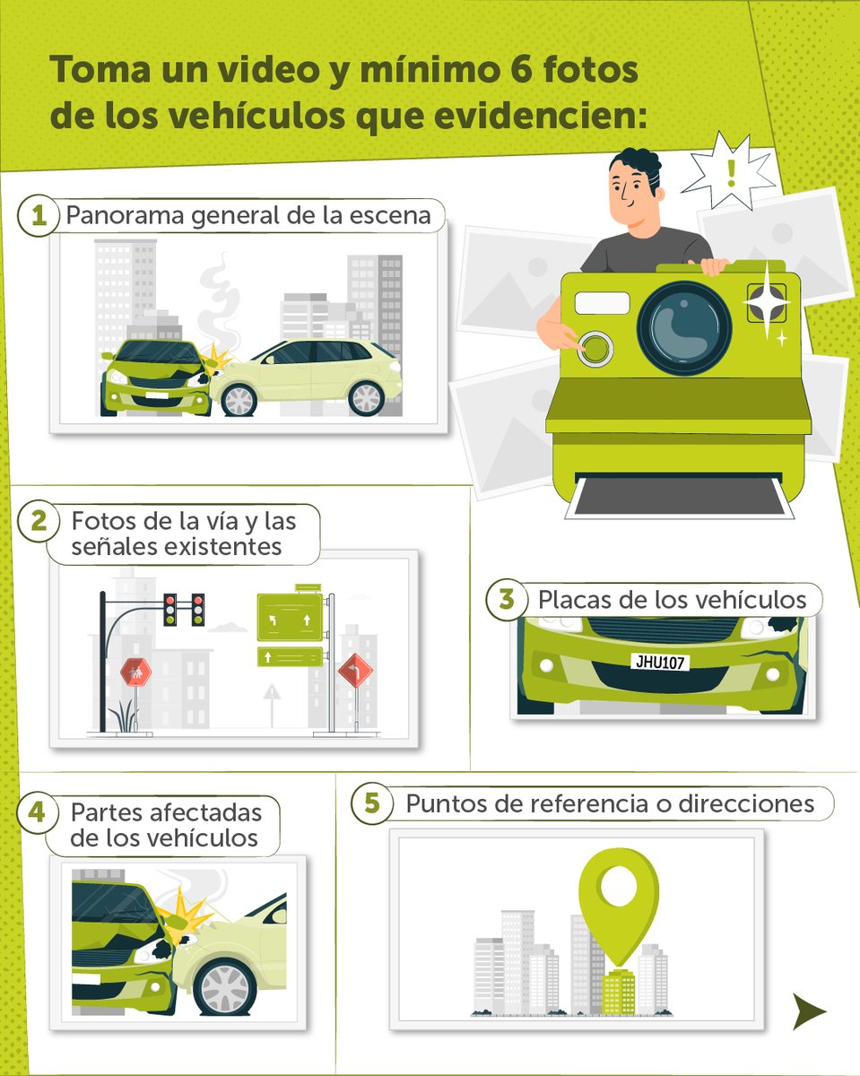 SectorMovilidad's tweet image. 🚘Si tuviste un choque simple o de latas, no tienes que esperar a los agentes de tránsito.

Sigue este paso a paso. Ayúdanos a que Bogotá se mueva de una manera más eficiente y segura. #aquísípasa