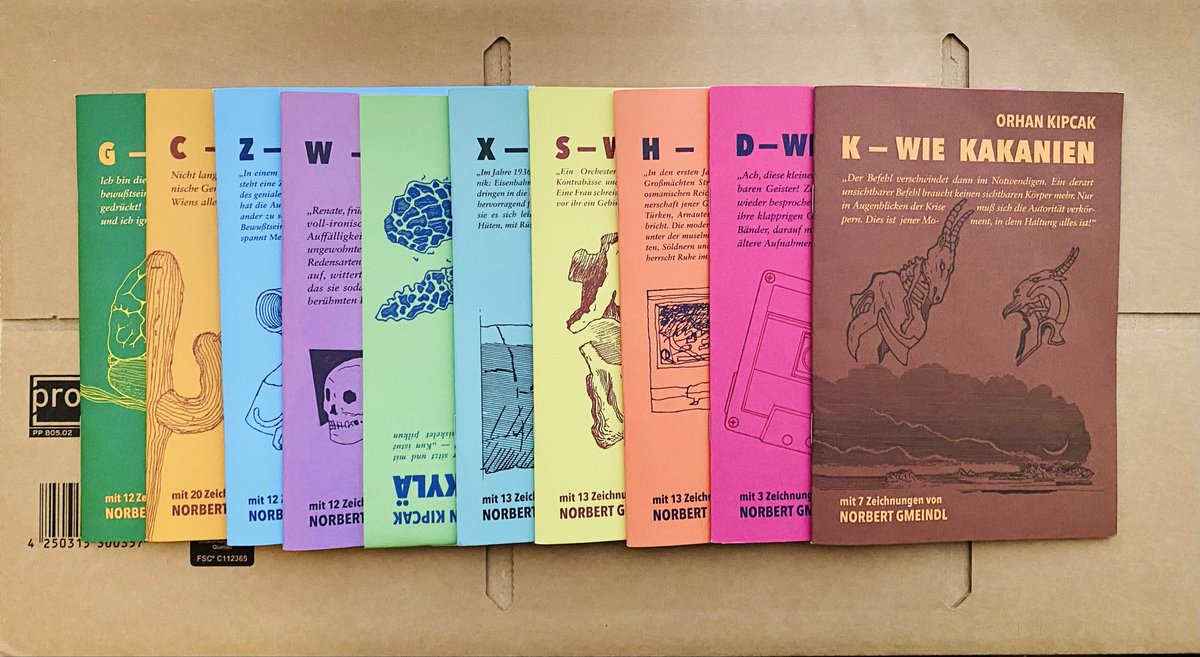 Bestellungen wie man sie als Verleger liebt! Die bislang erschienene Serie von Orhan Kipcak - Aus dem Plottlexikon inkl der beiden gerade erschienenen Fumetti „D – Wie Diktaphon“ und „K - Wie Kakanien“! shop.monochrom.at/?product=orhan…