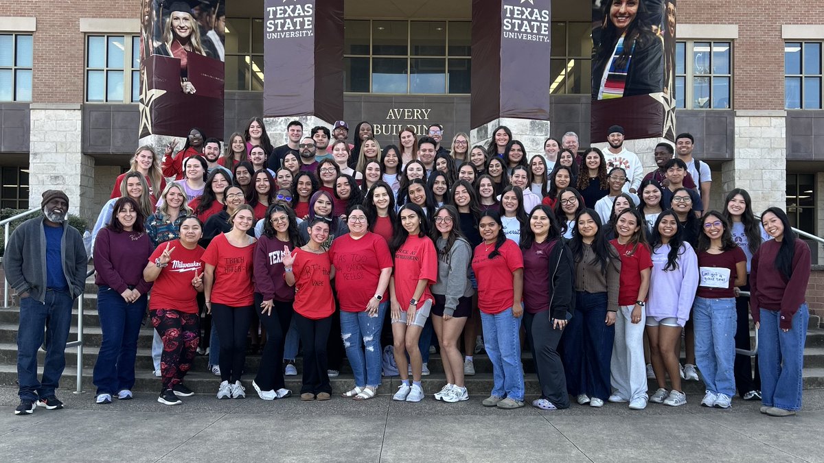 MSRC_TexasState's tweet photo. Closing out an amazing RC Week with gratitude for our Year 1 & Year 2 students and our RT student org, who even gifted a TXST RC sweatshirt to President Damphousse! 💙
Proud of our future RTs! @TXState_RC @txst @txsthealth
#RCWeek #RespiratoryCare #TXST #BobcatRT https://t.co/8XEwY7KWT6