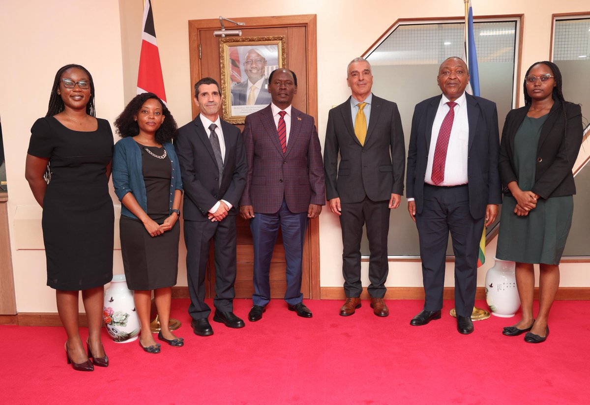Information, Communications and the Digital Economy Cabinet Secretary H. E. Hon. William Kabogo Gitau held a meeting today with Israeli Ambassador, H.E. Gideon Behar, who paid him a courtesy call at the Ministry Headquarters.