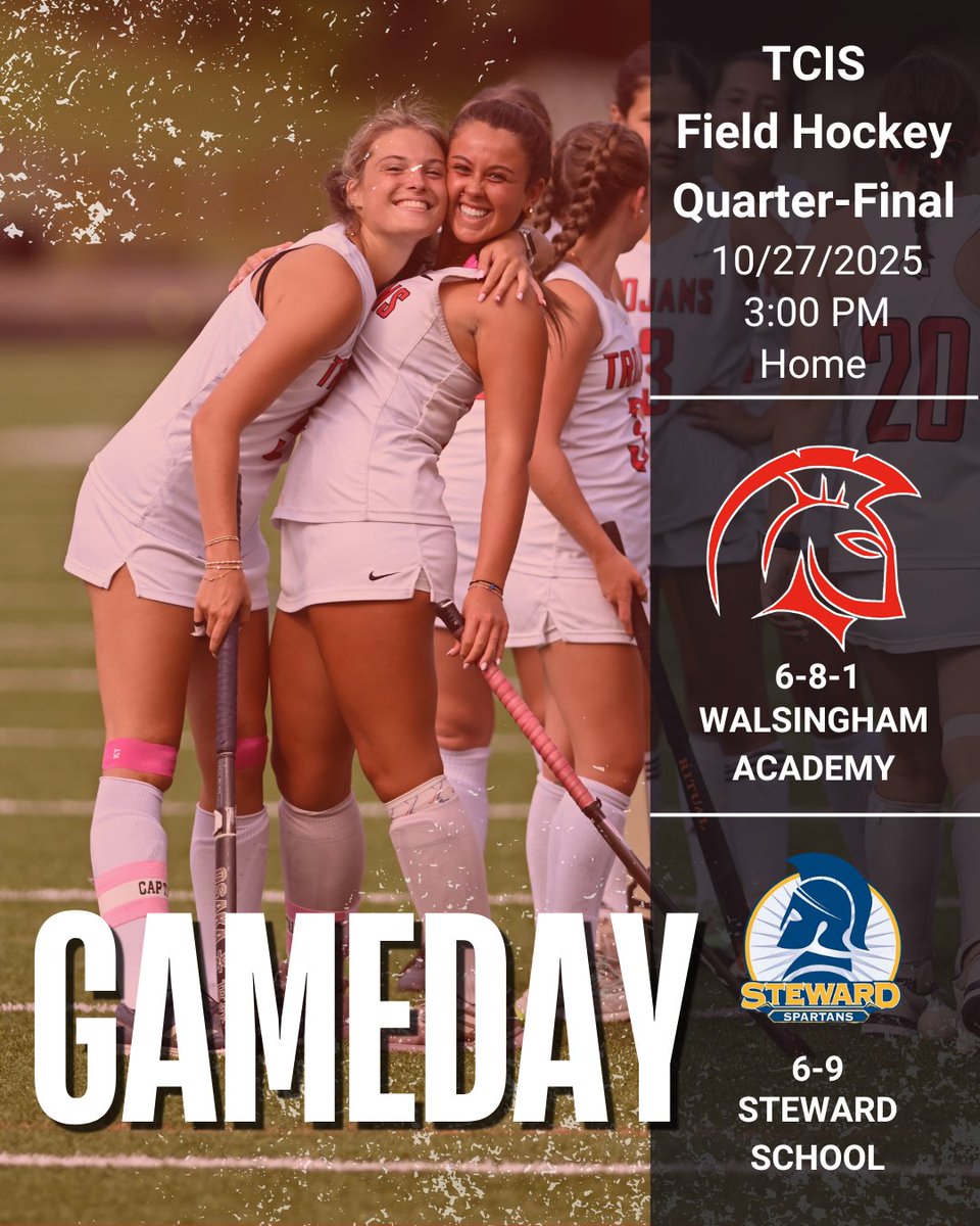 The Walsingham Field Hockey Team takes on Steward School this afternoon in the TCIS Quarter-Finals, Home at 3:00pm!!!
