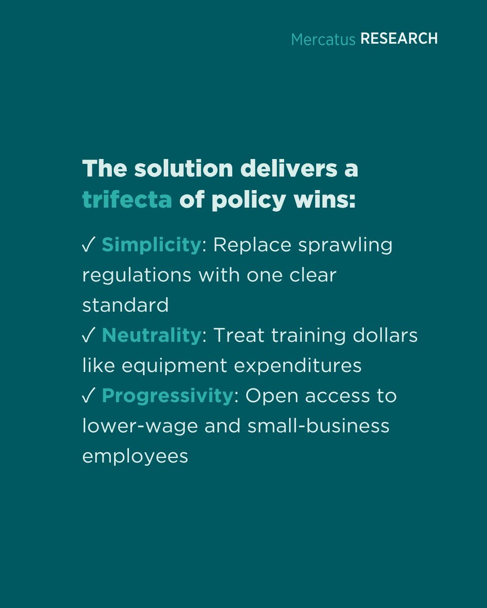Our tax code makes it easier to invest in robots than in the workers who use them. <a href="/R_Sharfuddin_/">Revana Sharfuddin</a> breaks down six outdated restrictions blocking workforce training, and how to fix them.

👉 bit.ly/3LpWbV4