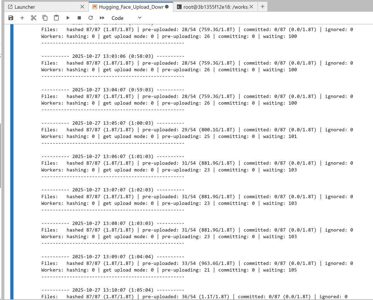 SECourses's tweet image. Uploading Qwen Image training R&D test model checkpoints to Hugging Face