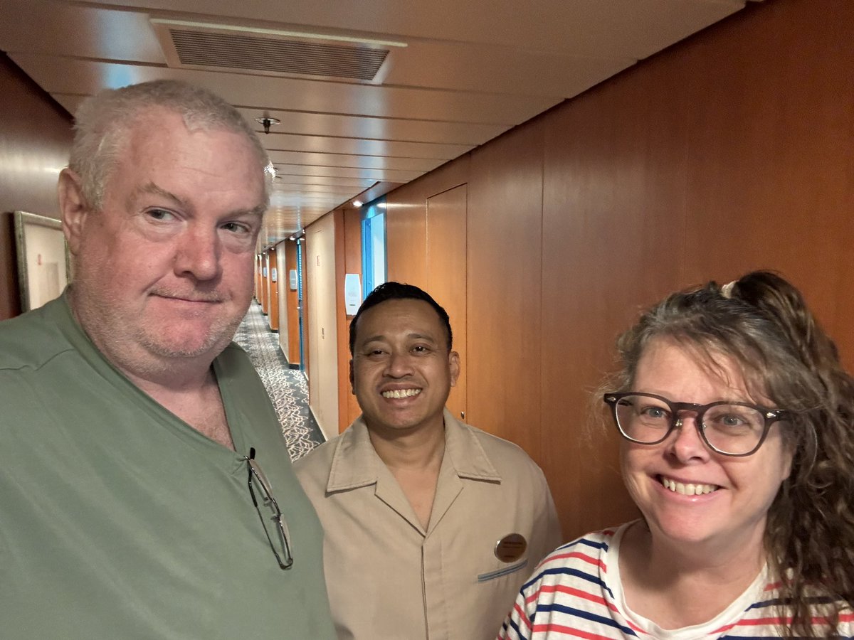 k_enquist's tweet image. Big thank you @CruiseNorwegian for Mr Mustika great daily service for room 9659 transatlantic crossing #ncl #norwegianjewel #goodservice