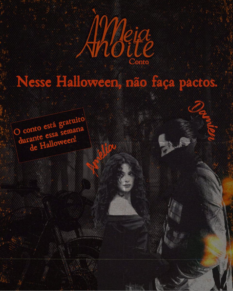 Autora_ThayS's tweet photo. ♥️É semana de Halloween e pra comemorar, o que acham de conto gratuito pra iniciar bem a Segunda-feira??♥️

🎃Ela é humana, ele é uma entidade.
🎃Ela foi desafiada a chamar por ele numa encruzilhada, mas não acreditava que ele apareceria.✨

https://t.co/LlXeYDvuAH https://t.co/UHTAesFnyX
