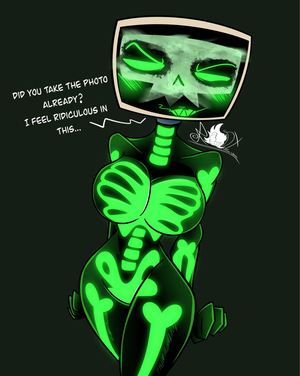 Hey! You heard her! Hurry up!

Skele Enid. Part of the Halloween Special 4/?