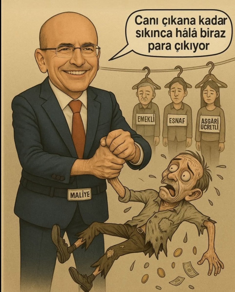 <a href="/memetsimsek/">Mehmet Simsek</a> Sayın Bakanım, bugün böyle bir görsele denk geldim. Sanırım mevcut durumu oldukça iyi özetliyor. Pandemiden bu yana özellikle esnaf başta olmak üzere birçok kesim giderek artan ekonomik sıkıntılarla karşı karşıya. Halkı biraz olsun rahatlatacak adımlar atmayı düşünüyor musunuz?