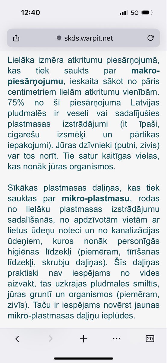 Sen jau pierādīts ka mikroplastika kaitīgums dzīvam būtnēm ir mīts. Kāds izmanto SKDS aptaujas, lai pelnīt naudu, un piesedzas ar ekoloģiju