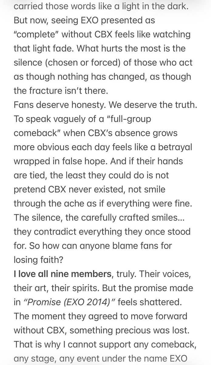 btn1kk's tweet photo. I guess we'll see each other again the day the group is truly one… 

Until that happens, I'm stopping being EXO-L and becoming a solo stan of all 9 members.

EXO IS NINE OR NOTHING 

#AlwaysWithOT9
#CBX_is_part_of_EXO
#첸백시는_엑소의_일부입니다
#EXO @weareoneEXO
@SMTOWNGLOBAL https://t.co/havNu3wA8B