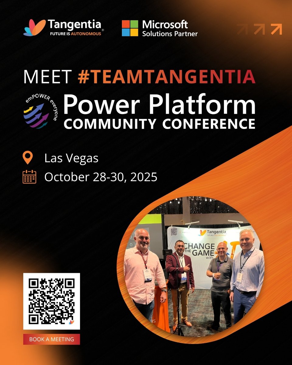 We’re at the <a href="/Microsoft/">Microsoft</a> Power Platform Community Conference 2025, where low-code innovation meets #AgenticAI! 

Discover how #Tangentia is hypercharging the future of work with AI copilots, smarter automation &amp; seamless AI integrations.

🔗 tangentia.com/microsoft-powe…

#PPCC25