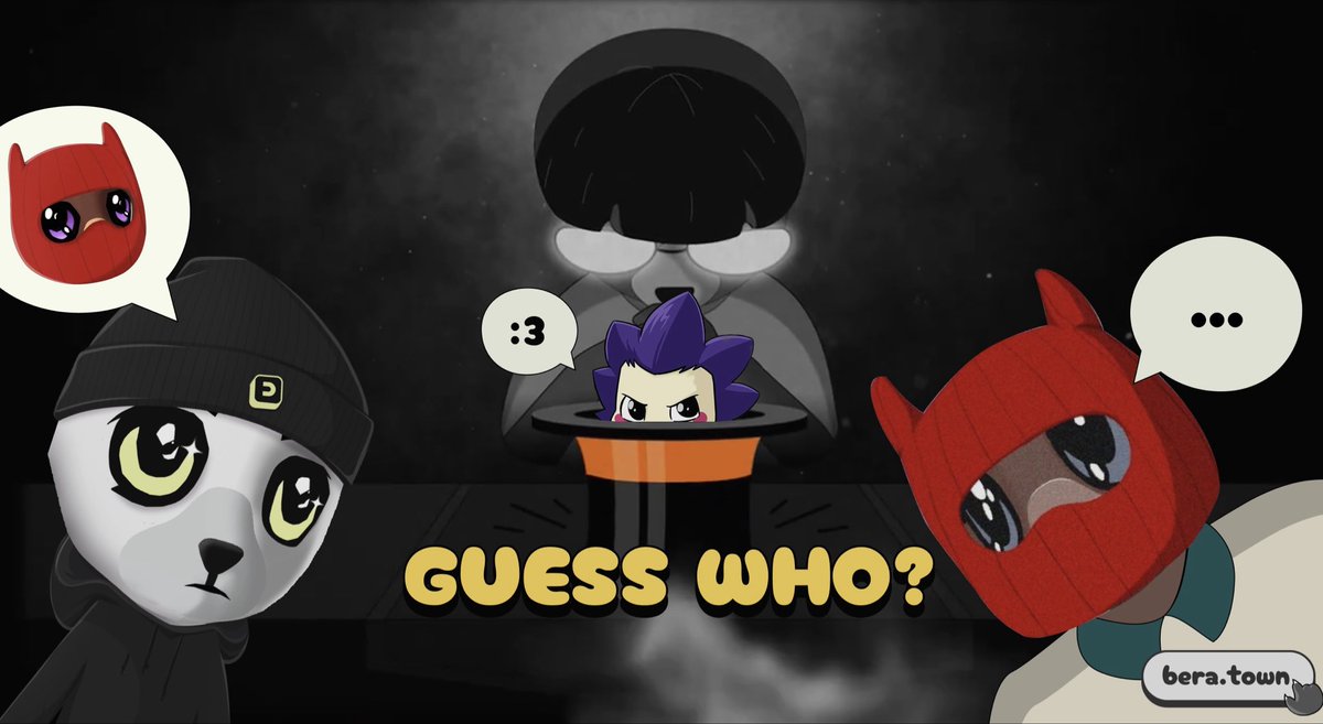 bm, teddys getting too expensive…?

come play da new game: Guess Who?

1/3 chance to guess the right mascot 

potentially win a <a href="/steadyteddys/">steady teddys 🧸⛓️</a> for each &lt;2.5 BERA game played! 

bera.town