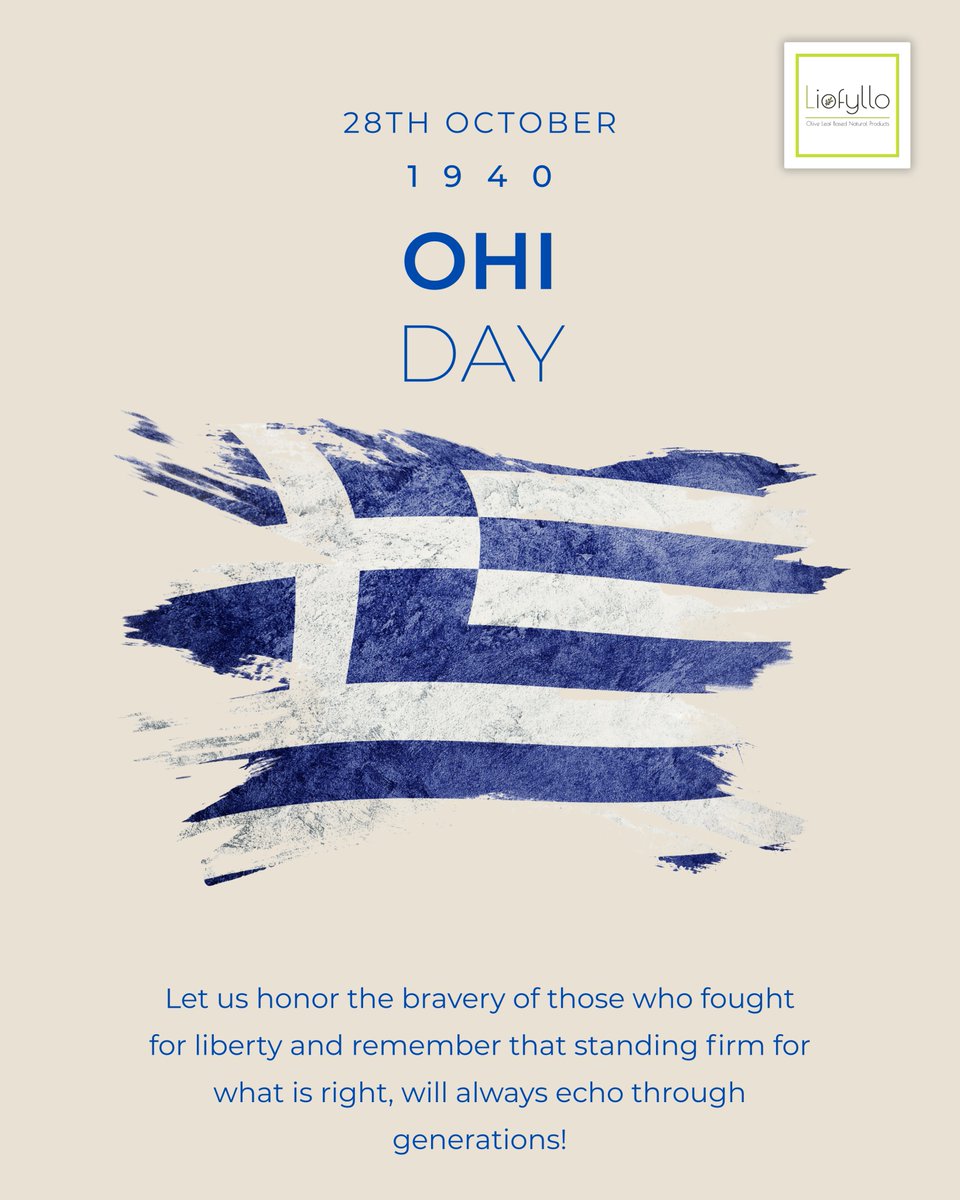 Ohi Day – 28th October 1940
Tomorrow we honor the courage and determination of those who stood tall and said “No” to oppression.
Their bravery reminds us that defending freedom and justice will always echo through time.

#OhiDay #Greece #Freedom #Courage #ProudToBeGreek #liofyllo