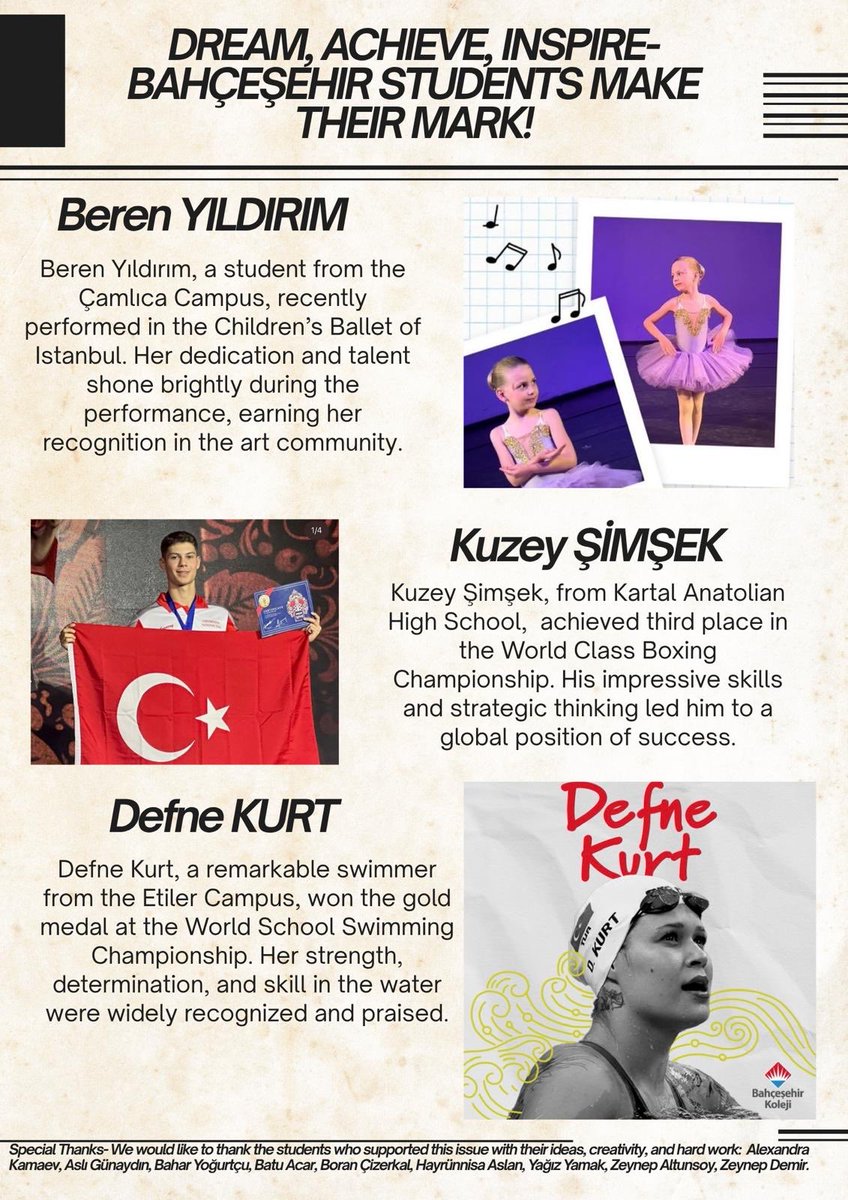 🕊️ Okul Gazetemizin İlk Sayısı Yayında!
Bu ilk sayıyı barışa adadık, çünkü inanıyoruz ki barış; kelimelerle, anlayışla ve genç kalplerle büyür. 💫
Gazetemizi emekle, fikirle, sevgiyle hazırlayan 11. sınıf öğrencilerimize kocaman alkış! 💙❤️
#RickVanDrongelen
#bahçeşehirkoleji