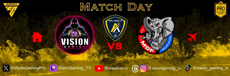 🔮 MATCHDAY 🔮
🏆 <a href="/VPGItaly/">Virtual Pro Gaming Italy 🇮🇹</a>
📅 27/10/2025
🕙 22:40
🆚️ <a href="/ULTR4SMENTALITY/">ULTR4SMENTALITY</a>
-
🏆 <a href="/VPLItaly/">VPL Italy 🇮🇹</a>
📅 27/10/2025
🕙 23:00
🆚️ <a href="/MalatidiFifa/">MDF</a>
-
🖥 twitch: twitch.tv/visiongaming_t…