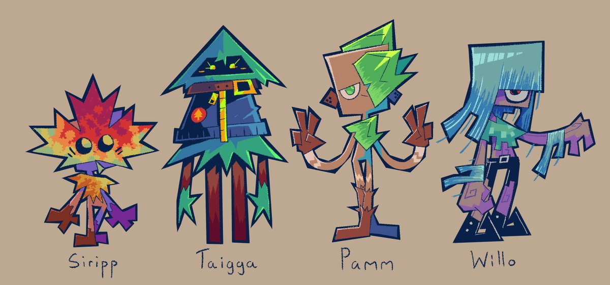 Took a small break from working on my comic to create

THE TREEHUGGERS

WHO IS YOUR FAVORITE TREEHUGGER?