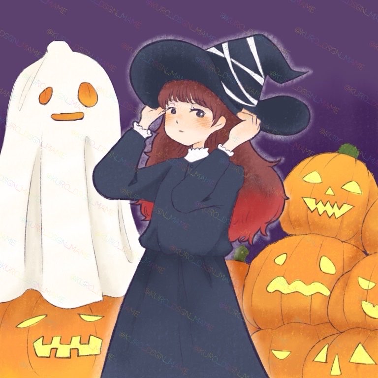 ハロウィンに間に合った🎃👻
#ハロウィンイラスト2025 
#イラスト好きな人と繋がりたい 
#絵柄が好みって人にフォローされたい
