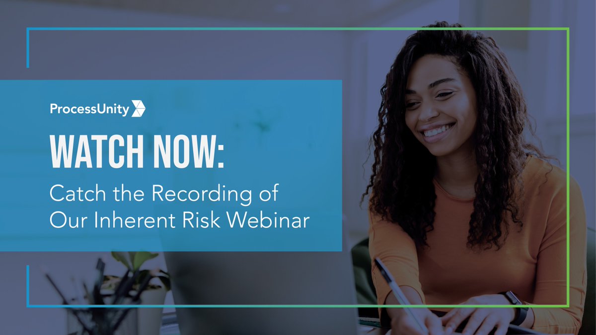 ProcessUnity's tweet image. Missed the live webinar? The recording is now available: "Calculating Inherent Risk in Third-Party Relationships."
Watch on-demand: info.processunity.com/webinar-tprm-c…