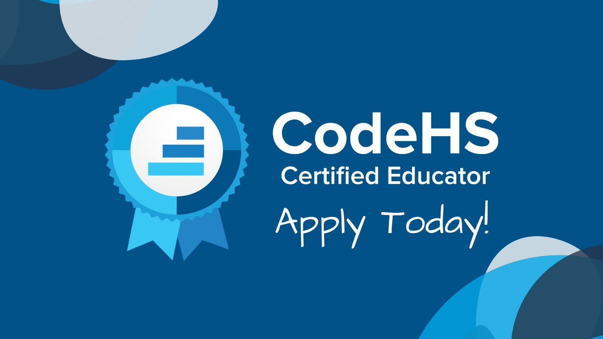 CodeHS's tweet image. It's the last week to apply to join the growing group of passionate computer science educators! You can apply to be a certified educator at buff.ly/ozPqyJp!
Applications close November 1st, so get them in by then.
#CodeHS #ComputerScience #Teaching