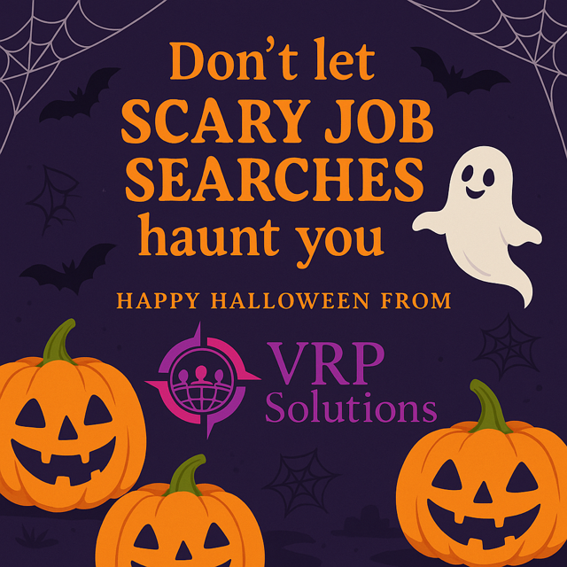 VRP_Solutions_'s tweet photo. 💀 Don’t let your job search turn into a horror story!

🎃 VRP Solutions — Placing You First, even on Halloween.

#HappyHalloween #VRPSolutions #SpookySeason #CareerMagic https://t.co/bUWqhYL2oU