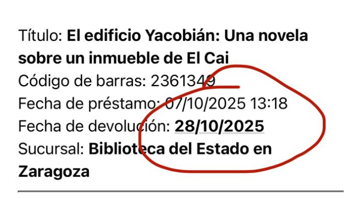Qué lento pasa el tiempo… ¡salvo para devolver libros de la biblioteca!