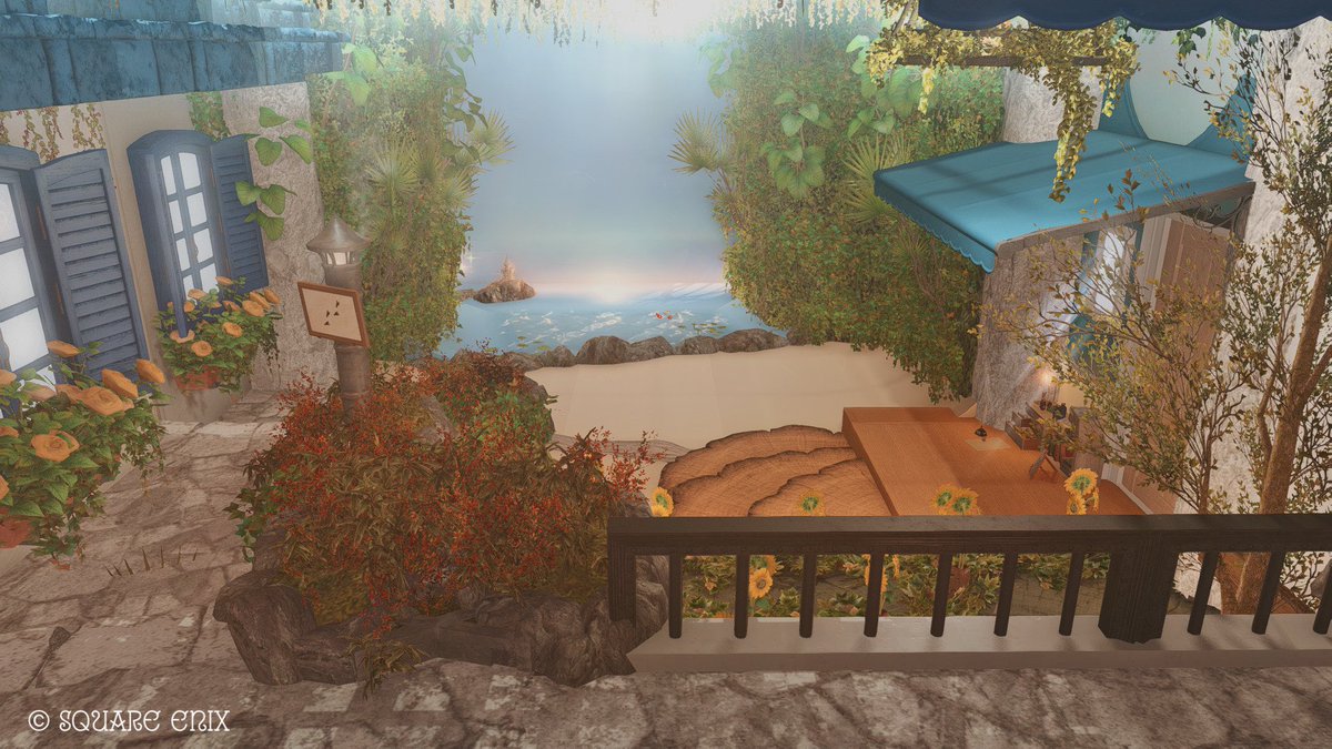 YWS_housing's tweet image. 【海の見えるカフェ】
📷 @Sophie_kt1225 
🏷️ #YWS_housing
#FF14ハウジング
#FF14スタジオ
※通常公開していますが
稀にお店として使用しています。
お店として使用している場合は
案内に従っていただけますと幸いです。