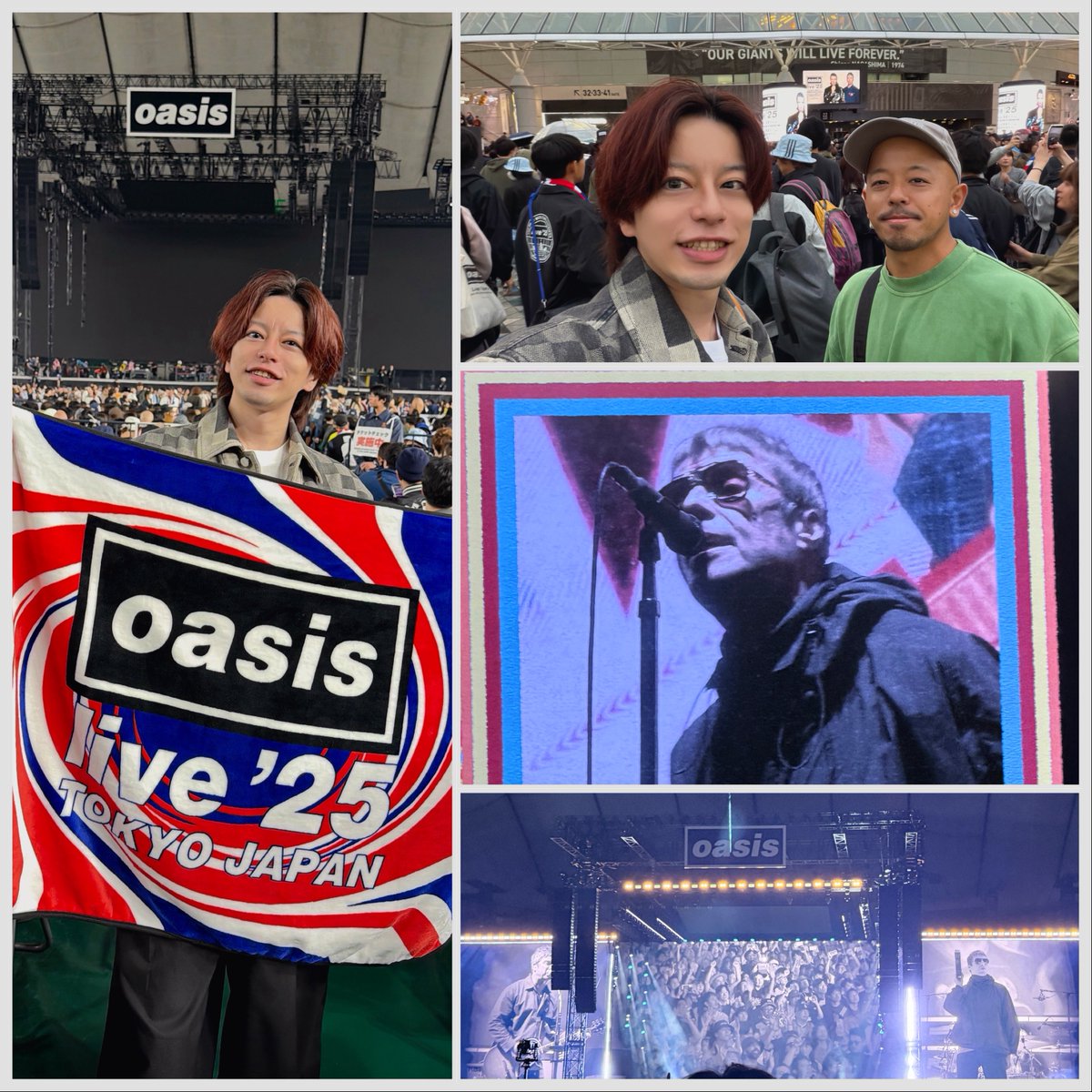 gatti_'s tweet photo. OasisのThe Live'25、弟と参戦してきました。24時間経っても未だ夢心地☺️
これまでBest Liveを訊かれたら06年のDaft Punk、07年のBlack eyed Peas、08年のThe Verve…あとは昨年のレッチリ！と答えてたけど、今回で人生最高が更新されました。
奇跡の瞬間に立ち会えて本当に良かった😭✨
#oasislive25 https://t.co/uAQEdp840y