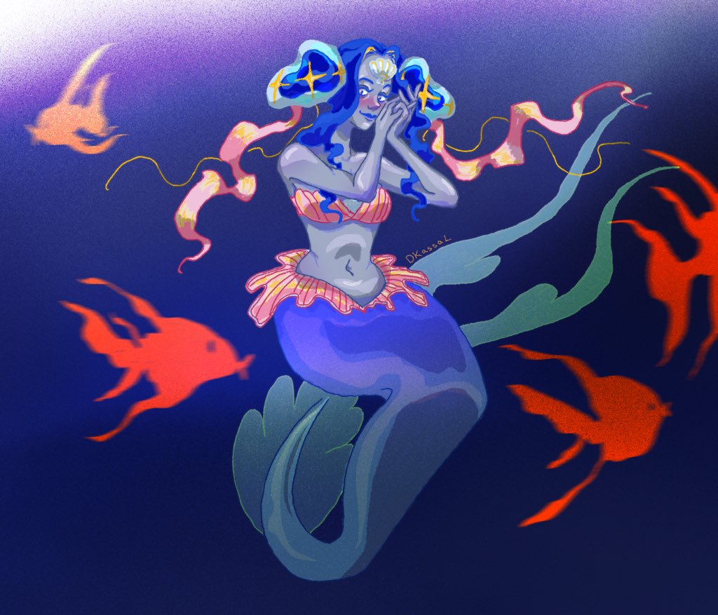 ✨🧜🏻‍♀️ Вижу русалку - рисую русалку! Её образ мне понравился~ 

#рыцаригвиневры #knightsofguinevere