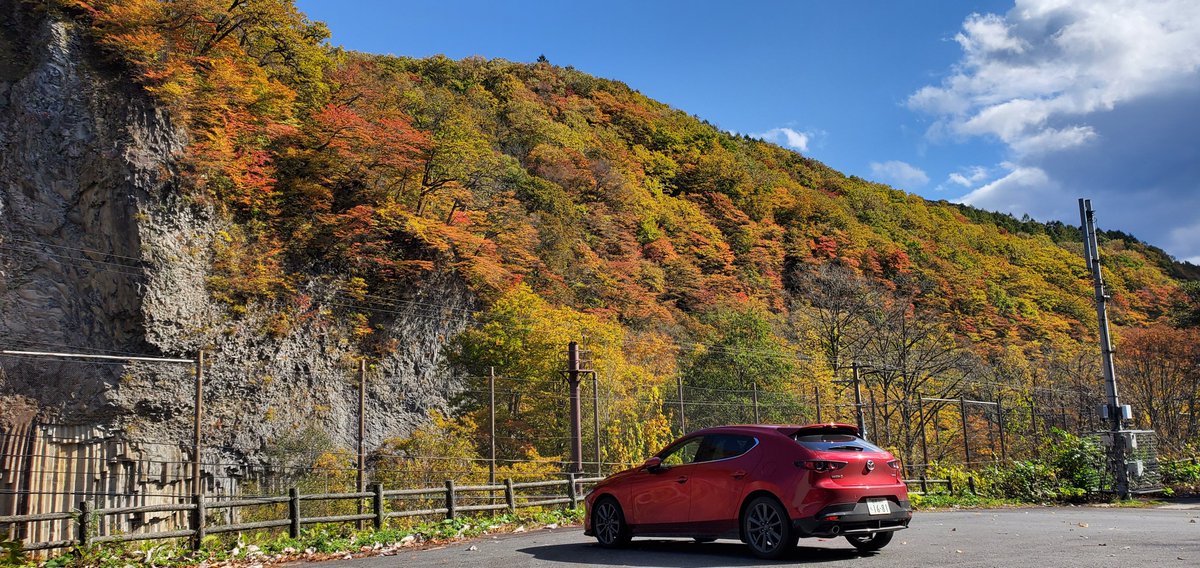 pu_pu_xd's tweet photo. 紅葉終わりかけの滝ノ上園地からの
真っ盛りぽい玄武洞からの岩手山！
最近クマが現れたエリアなので若干キョドりながら歩いた🧸 https://t.co/fCbzIENNPb